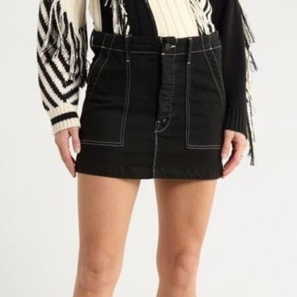 MOTHER Women's Black The Private Miniskirt Size 29